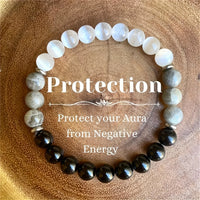 Moon Phase Crystal Bracelet - Lunar Energy Bracelet Healing Crystal Jewelry - Cleanse Bracelet, Inner Peace Bracelet Gift for her ID1
